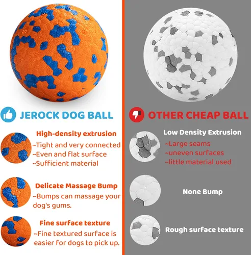 Vista 24 de Bolas para Perros, Bola de Juguete Indestructible para Perros Masticadores Agresivos, Bola Interactiva Duradera de Alta Elasticidad para Entrenar