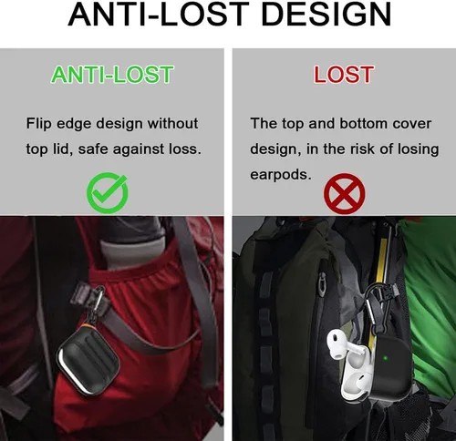 Vista 3 de Funda de silicona para AirPods Pro 3, impermeable, a prueba de golpes, protección contra caídas, diseño texturizado, carga inalámbrica, diseño