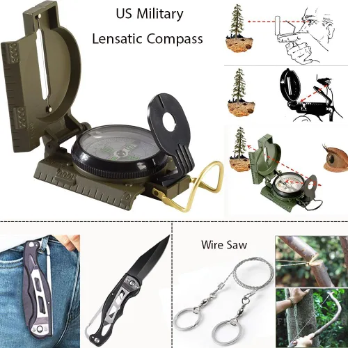 Vista 4 de Survival Kit - All-in-One Survival Gear and Supplies for Camping, Hiking, Hunting, and Car Emergencies - Essential Tools, Great Gift for Men