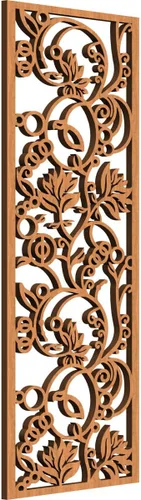 Vista 141 de Ekena Millwork WALW10X25X0250CAPCH Paneles de pared de madera con calado decorativo caspio, 9 3/8 pulgadas de ancho x 24 3/8 pulgadas de alto, cereza