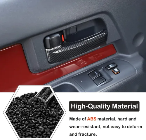 Vista 3 de Cubierta de protección para manija interior de puerta compatible con Toyota FJ Cruiser 2007-2021 2 piezas, cubiertas para manijas interiores