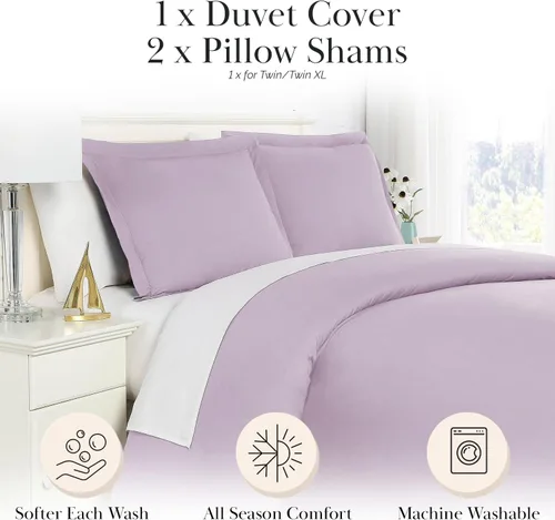 Vista 64 de Southshore Fine Living, Inc. Juego de funda de edredón tamaño individual/XL, reversible, juego de ropa de cama náutica/costera, resistente a