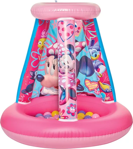 Vista 2 de Minnie Mouse Kids Ball Pit, 1 inflable y 15 bolas blandas flexibles