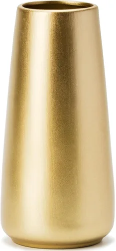 Vista 17 de Jarrón de cerámica beige – Florero neutro de 8 pulgadas para decoración del hogar, jarrón bohemio blanco roto, jarrones crema para flores, jarrones