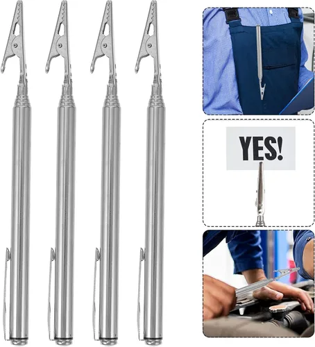 Vista 2 de DOITOOL Pinzas de cocodrilo de acero inoxidable, pinzas telescópicas de cocodrilo, abrazaderas de cocodrilo de alambre de metal, abrazaderas