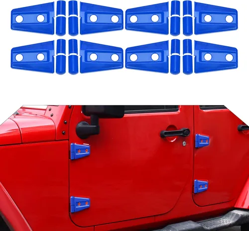 Vista 14 de 4 cubiertas protectoras de bisagra de puerta para Jeep Wrangler JK 2007-2018 de 2 puertas (negro)