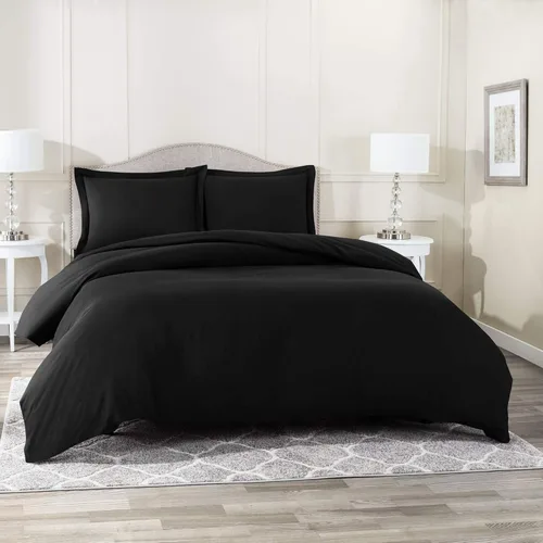 Vista 10 de Funda de edredón 100% algodón Supima, 1 pieza de 500 hilos, juego de cama suave de lujo con cierre de cremallera, tamaño King grande (98 x 118)