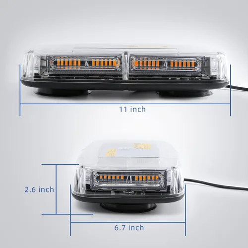 Vista 6 de 72 luces LED estroboscópicas de baliza de emergencia para techo, 12-24 V, alta visibilidad, advertencia de seguridad, mini barra de luz