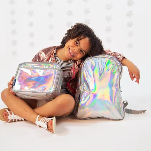 Vista 6 de Wildkin - Mochila infantil de 15 pulgadas, Viajar, talla única , Holographic