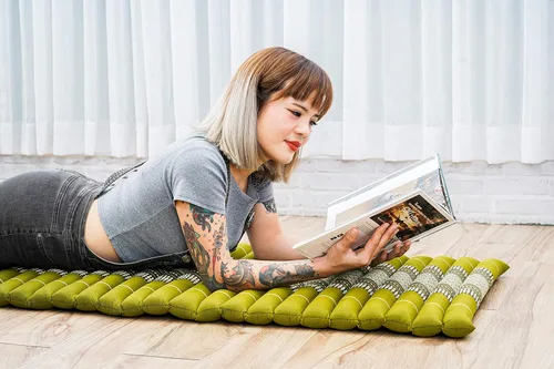 Vista 164 de Leewadee colchón tailandés enrollable para cama de invitados, tapete de yoga, para masaje tailandés, ecológico, orgánico y natural.