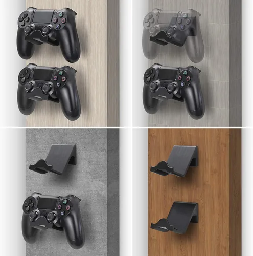 Vista 7 de BRAINWAVZ EOL Soporte de pared para control de juegos PS4 (paquete de 2) - Accesorios Dualshock Gamepad (adhesivo mejorado Nov2019) (negro) EOL