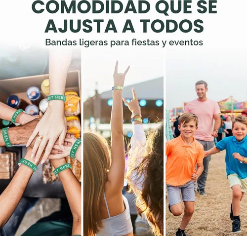Vista 6 de Pulseras de papel Tyvek personalizables para eventos, bandas de seguridad para eventos Cerveza