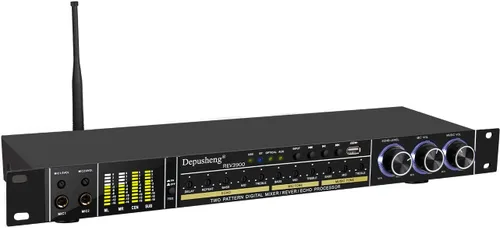 Vista 9 de Depusheng REV3900 Pre efector profesional KTV procesador multiefectos de karaoke para el hogar, procesador de audio anti aullido, dispositivo USB