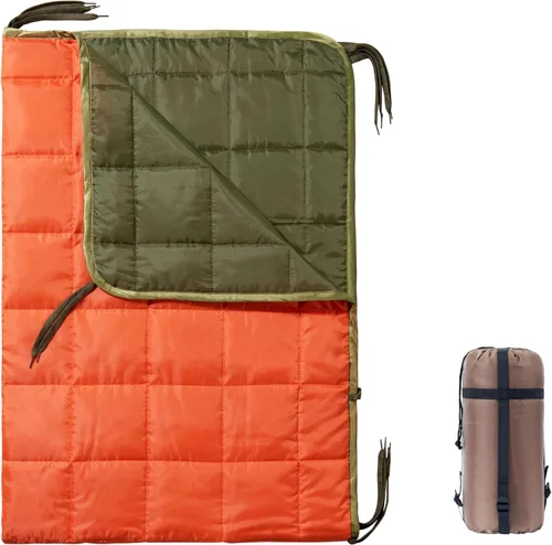 Vista 18 de Forro de poncho de camuflaje, manta militar, saco de dormir militar, con una bolsa de transporte de compresión, para viajes, senderismo, campamento