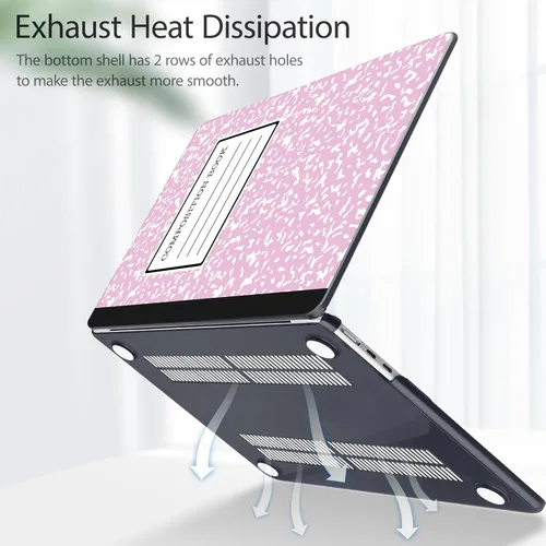 Vista 4 de Tuiklol Funda rígida para MacBook Air 2026, 2025, 2024, 2023, modelo M5, A3448, M4, A3241, M3, A3114, M2, A2941, funda rígida para MacBook de 15.3