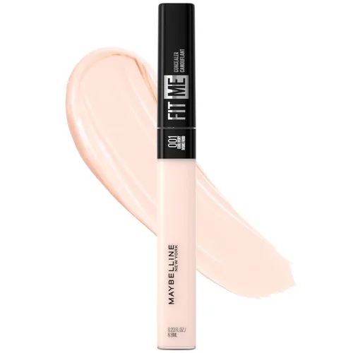 Maybelline Fit Me - Maquillaje corrector líquido, cobertura natural, ligero, oculta, cubre libre de aceite, Marfil Frío (El empaque puede variar)