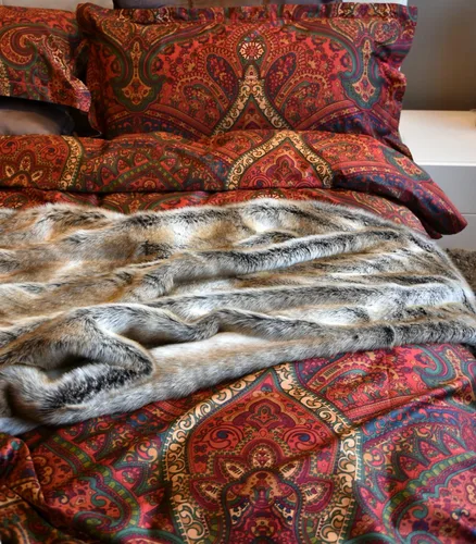 Vista 3 de eikei Boho Paisley, impresión de lujo edredón y Shams 3 piezas Juego de cama bohemia damasco medallón 350TC satén de algodón egipcio
