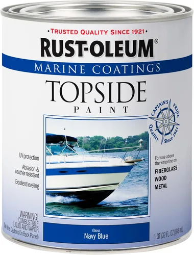Vista 17 de Rust-Oleum 207005 Pintura para cubierta marina Marine Coatings, cuarto de galón, color gris acorazado