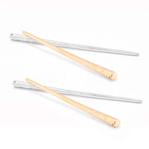Vista 9 de 4 palillos de metal para el cabello, palillos dorados y plateados