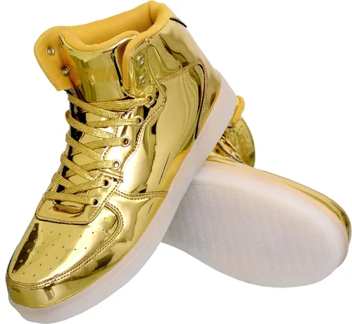 Gary Majdell Sport Zapatos deportivos casuales con cordones metálicos líquidos brillantes para hombre