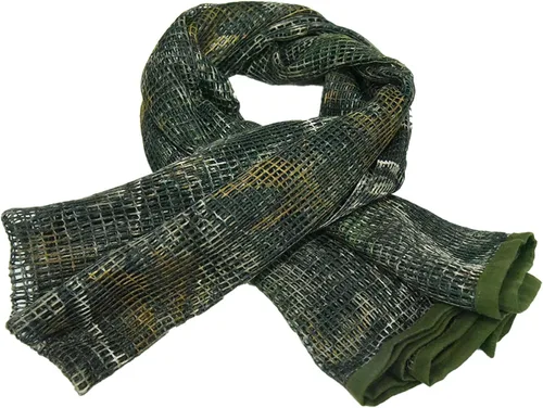 Vista 16 de HYOUT Bufandas tácticas para el cuello Camo Woodland Bufanda del desierto Shemagh para deportes al aire libre