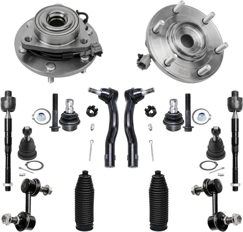 Vista 512 de Detroit Axle - Kit de cubos de rodamiento de rueda delantera de 6 piezas para Dodge Dart 2013-2016, Chrysler 200 2015-2017, 2 cojinetes de rueda