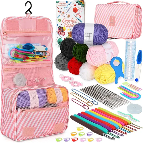 Vista 11 de Kit de Ganchillo Coopay para Principiantes: Kit de Animales de Ganchillo 4 en 1 - Pingüino, Pollito, Conejo y Zorro, Set de Ganchillo Kit de Inicio