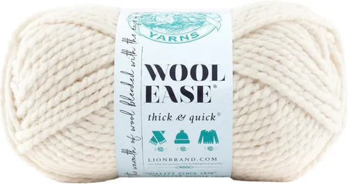 Vista 123 de Lion Brand Yarn - Ovillo de lana Wool-Ease Thick & Quick color fuerza aérea