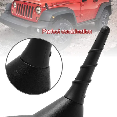 Vista 8 de BASIKER Antena de 3.2 pulgadas para Jeep Cherokee Grand Cherokee Compass Renegade 2011-2025, Dodge Journey Avenger Durango Dart Chrysler 200, Fiat