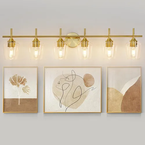 Vista 21 de Accesorios de luz de baño de 2 luces, Luz de tocador moderna negra, Lámpara de pared de baño para espejo, cocina, dormitorio, pasillo, sala