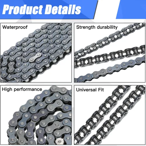 Vista 5 de YOXUFA Cadena de transmisión 420, 120 eslabones resistentes para 50 cc, 70 cc, 90 cc, 110 cc, 125 cc, CRF150, Grom, YZ80, SSR, KLX, NST, SDG