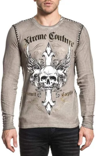 Vista 6 de Xtreme Couture by Affliction Camiseta térmica para hombre Annuit Biker MMA