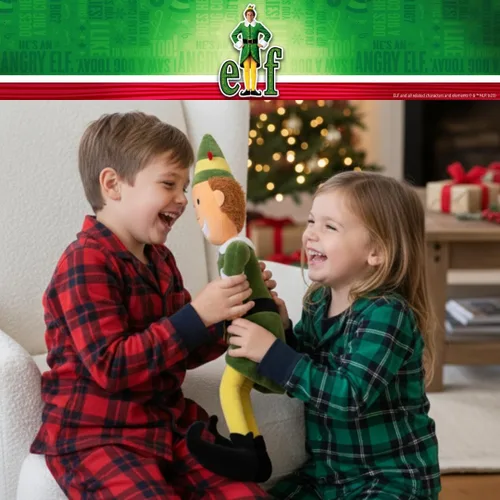 Vista 4 de Franco Elf Buddy Movie Holiday Bedding - Almohada de peluche súper suave, talla única, producto oficial de la película Elf