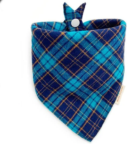 Vista 10 de AnF Bandana de Cumpleaños a Cuadros para Perro y Pañuelo Triangular para Perro - Algodón Suave, Doble Capa, Bandanas Lavables con Botón Ajustable