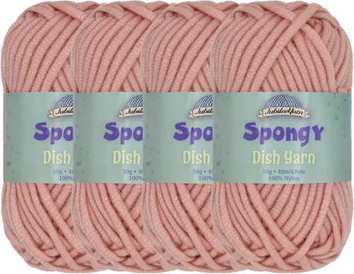 Vista 26 de JubileeYarn Hilo esponjoso para platos - 50 g/madeja de nylon grueso - paño de cocina - negro - 4 madejas