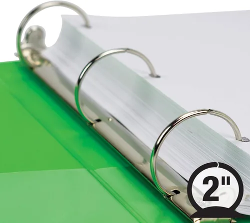 Vista 101 de Samsill Earth's Choice - Carpetas a base de plantas con 3 anillos redondos de 1 pulgada, hasta 25% de plástico a base de plantas, certificado a base