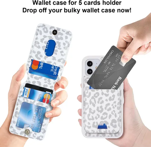 Vista 2 de Havaya Funda para iPhone 12 y iPhone 12 Pro, cartera compatible con magsaf 2 en 1, desmontable magnética con tarjetero y ranura trasera