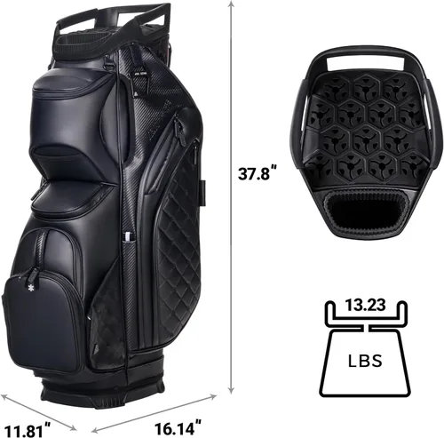 Vista 7 de ASK ECHO Bolsa de Carrito de Golf Silenciosa con Divisores de Longitud Completa de 15 Compartimentos SLC-130LE