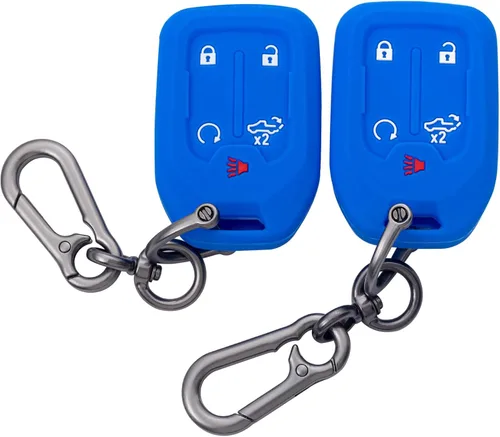 JKCOVER 2 fundas para llavero inteligente compatibles con Chevrolet Chevy Silverado y GMC Sierra 1500 2500HD 3500HD 3500HD 2019, 2020, 2021, 2022,