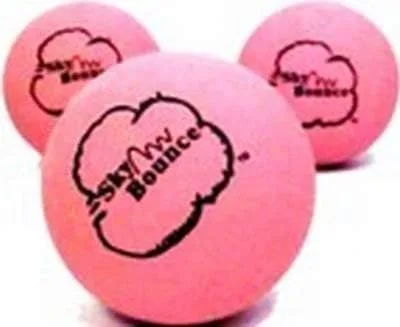 Sky Bounce Bolas de mano de goma de color para balonmano recreativo, Stickball, Racquetball, Catch, Fetch y muchos más juegos, 2 1/4 pulgadas (rosa,