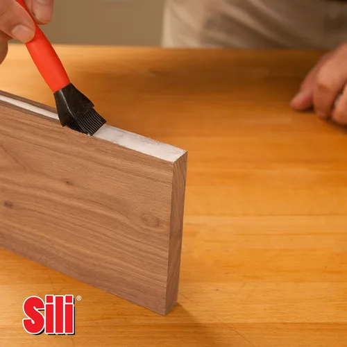 Vista 3 de Sili -Cepillo - Cepillo de silicona (punta de 1 pulgada) pegamento se seca y despega. Ideal para trabajos de madera, artes, manualidades, alrededor