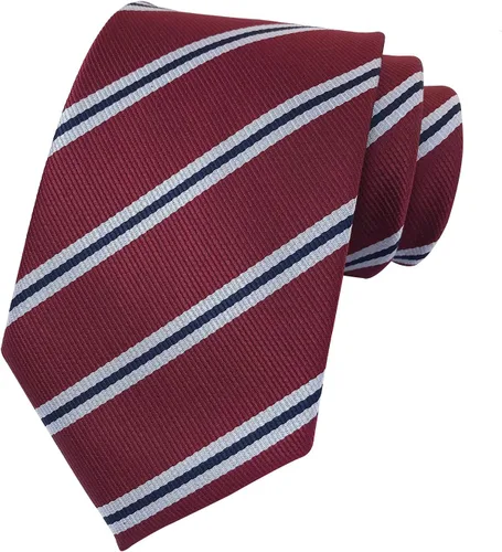 Vista 75 de Secdtie Corbata clásica de seda tejida jacquard a rayas para hombre