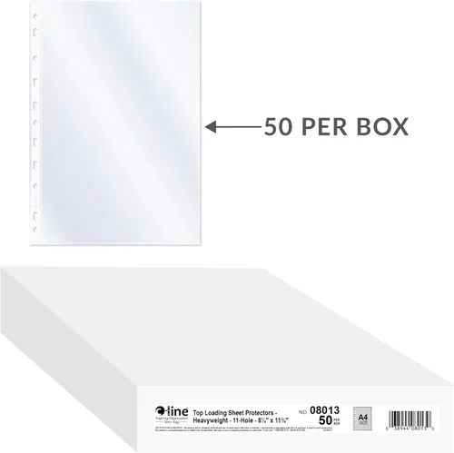 Vista 4 de C-Line Protectores de hojas A4 pesados, transparentes, 50/caja (08013)