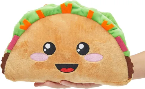 Vista 3 de Blue Panda Almohada de tacos – Diseño de cara de panda – Decoraciones vibrantes para fiestas de tacos – 10 pulgadas