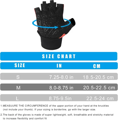 Vista 7 de Luwint Ventilated Workout Gloves, Flexible Full Palm Wrist Support for Men and Women Exercise, Weight Lifting, Gym, Cycling