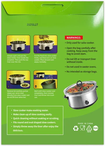 Vista 8 de ECOOPTS Bolsas de cocina desechables para olla de cocción lenta, bolsas de cocina de tamaño pequeño, para ollas de 1 cuarto a 3 cuartos de galón