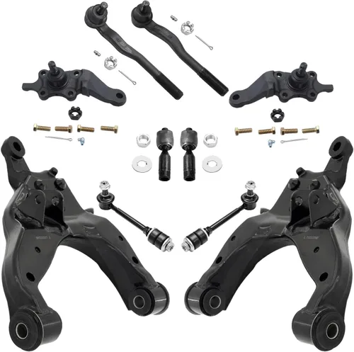 Vista 66 de Detroit Axle - Kit de brazos de control de extremo delantero de 10 piezas para Jeep Cherokee 1991-1999, Comanche 1991-1992, 4 brazos de control