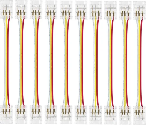 Vista 11 de Conectores de tira LED LightingWill 2 pines de 8 mm, 10 piezas de conectores LED sin soldar para tiras de luz LED de un solo color, compatibles