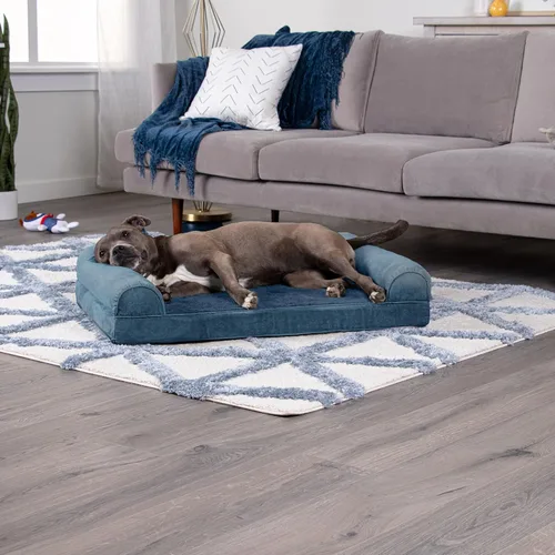 Vista 148 de Furhaven - Cama ortopédica para perros, estilo sofá, acolchada, con funda extraíble y lavable, color gris hierro, tamaño jumbo plus (XXL)