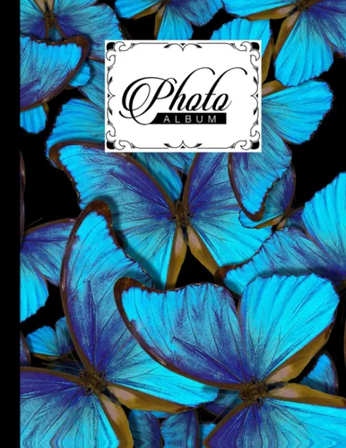 Kelly Findlay Butterfly Album Large Photo Album with Writing Space Memo, 120 Pages, Size 8.5" x 11"